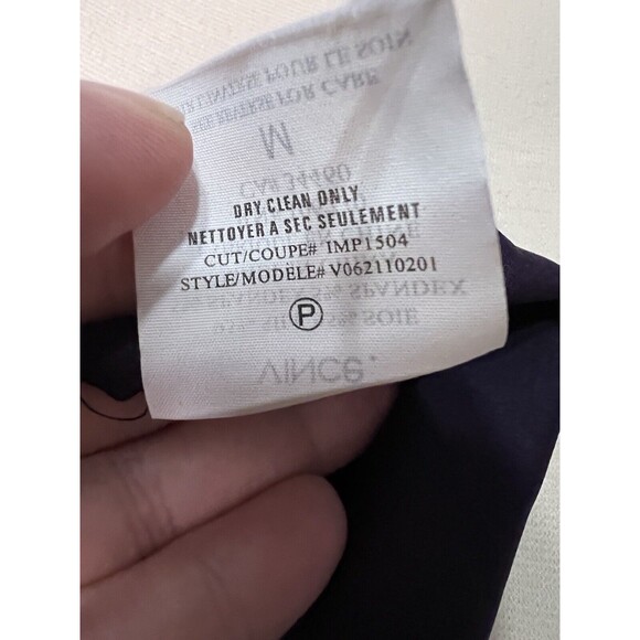 Vince Women's Silk Sleeveless Gradient Cowl Neck Blouse Purple Size M Raw Hem - Picture 9 of 9